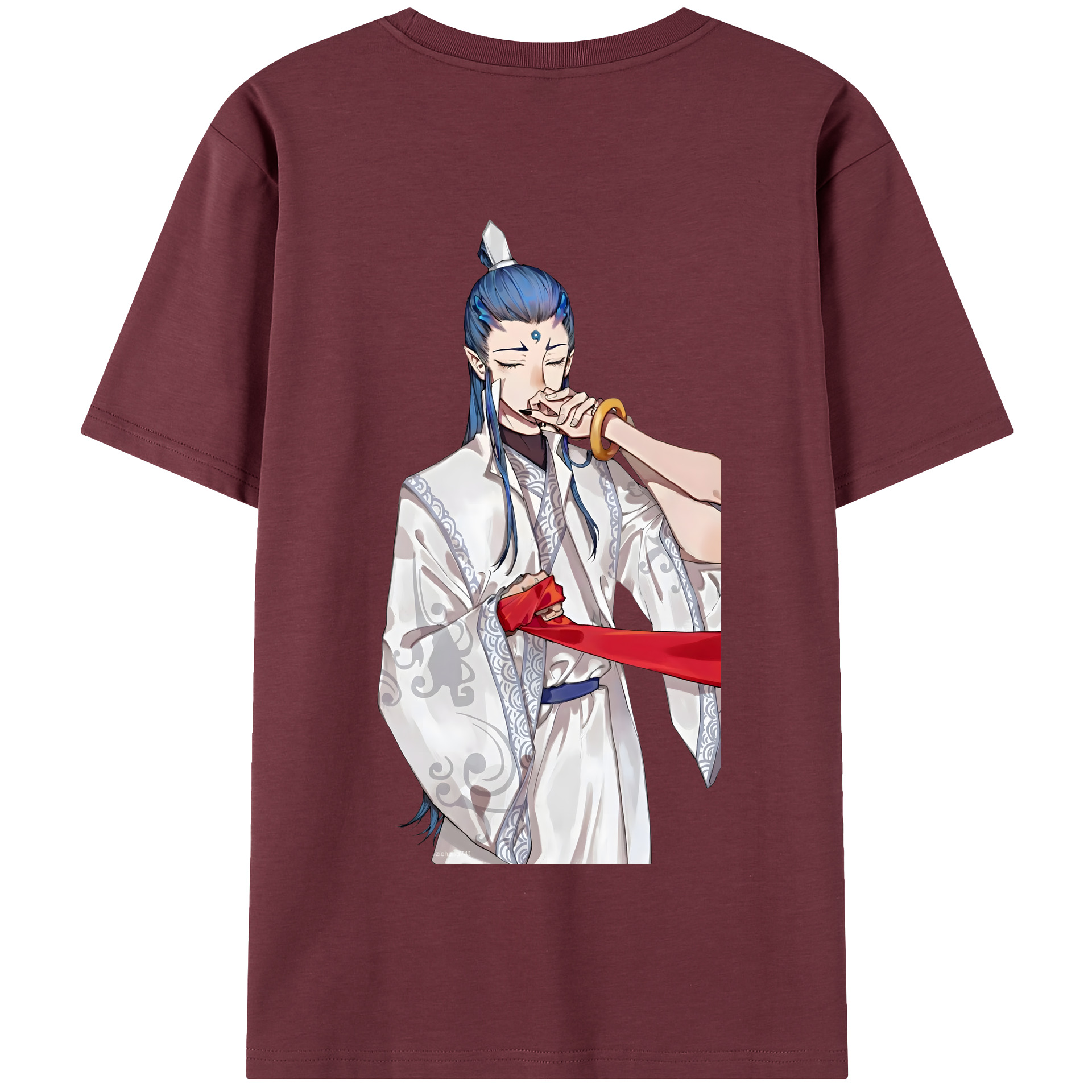 （画像用） Ne Zha 2 ナタ 魔童の大暴れ 綿100％半袖Tシャツ（背面プリント）